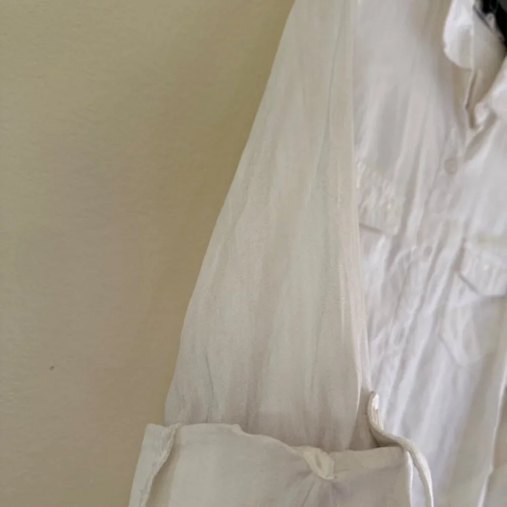 Love 8 Women’s Shirt Dress, Optic White, Small - Picture 3 of 9